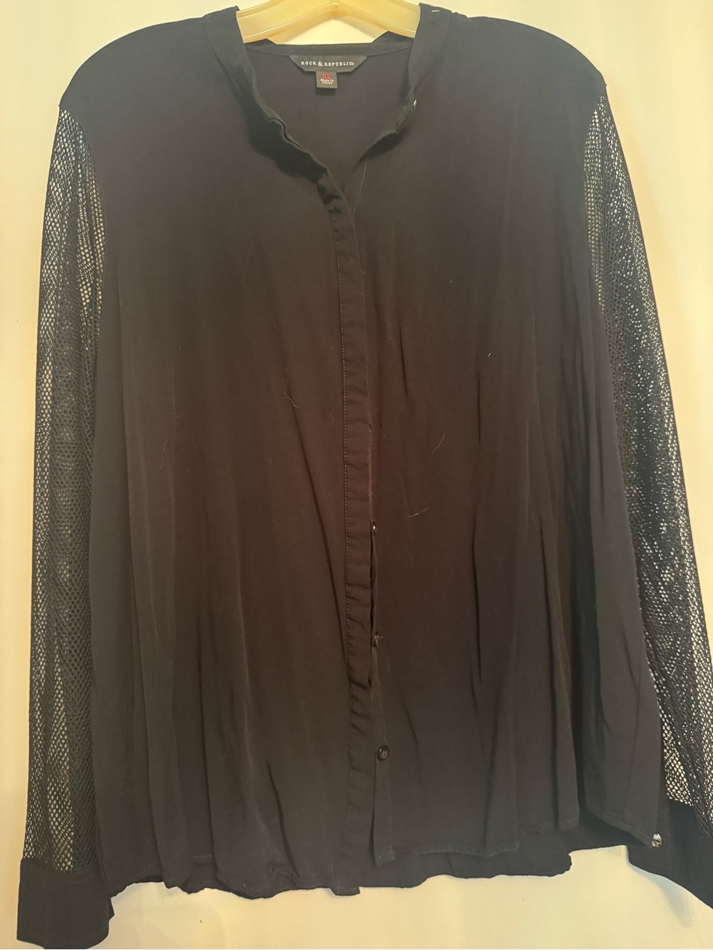 Rock & Republic Black Top with Red Size Tag
